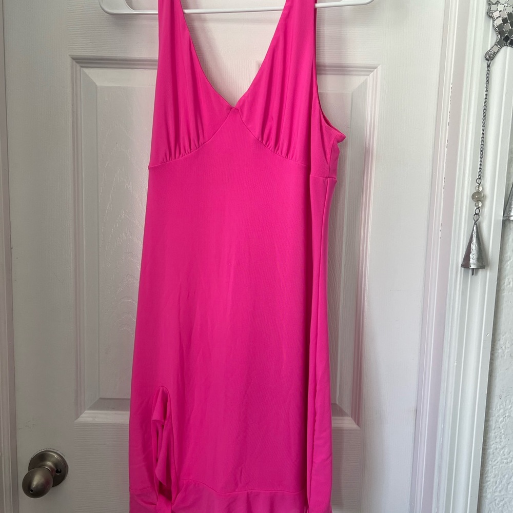 Elegant Pink Sleeveless Dress